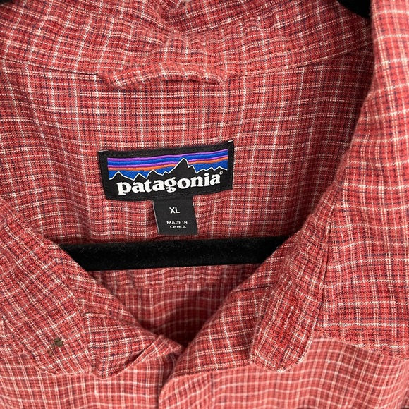 Patagonia Back Step Hemp Organic Cotton Short Sleeve Button Up Shirt XL Men’s L1 - Picture 3 of 6